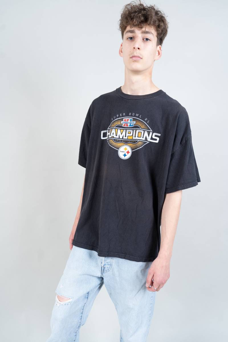 Lee Vintage T-Shirt Pittsburgh Pirates Super Bowl Sport Black Oversize Xl 80S von nonaClothingVintage