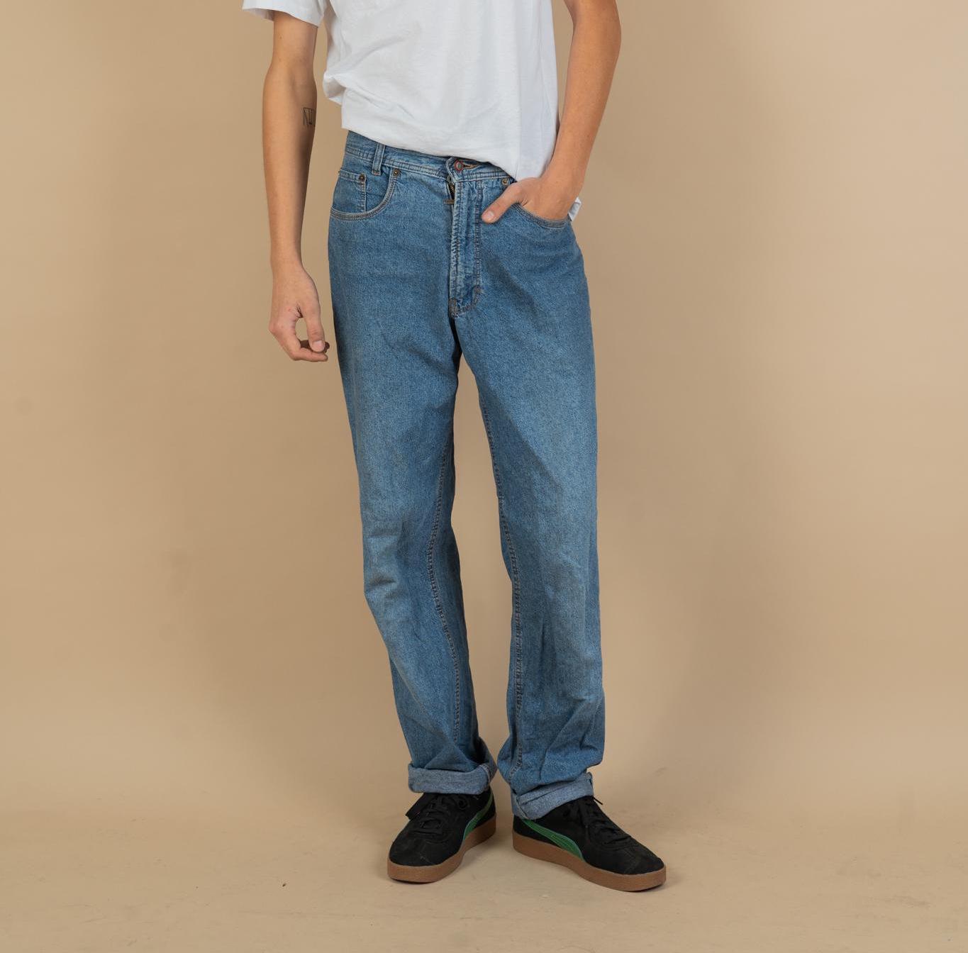 Size S/M Vintage Denim Jeans Hugo Boss Blue Regular Fit Jean 80S von nonaClothingVintage