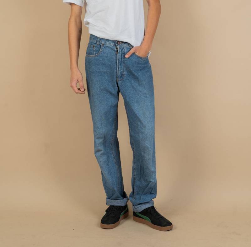 Size S/M Vintage Denim Jeans Hugo Boss Blue Regular Fit Jean 80S von nonaClothingVintage