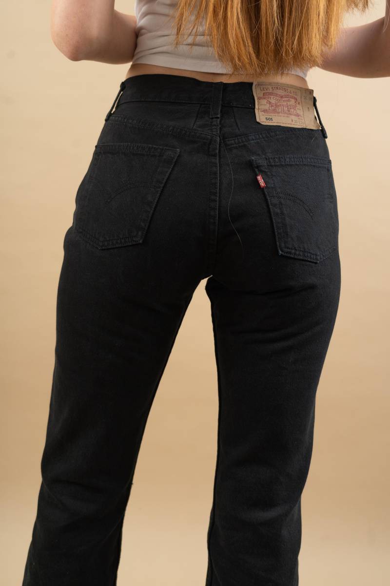Vintage Black Levi's 501 Label 30/30 Size S Denim Baggy Pants Jeans Trousers 80S von nonaClothingVintage