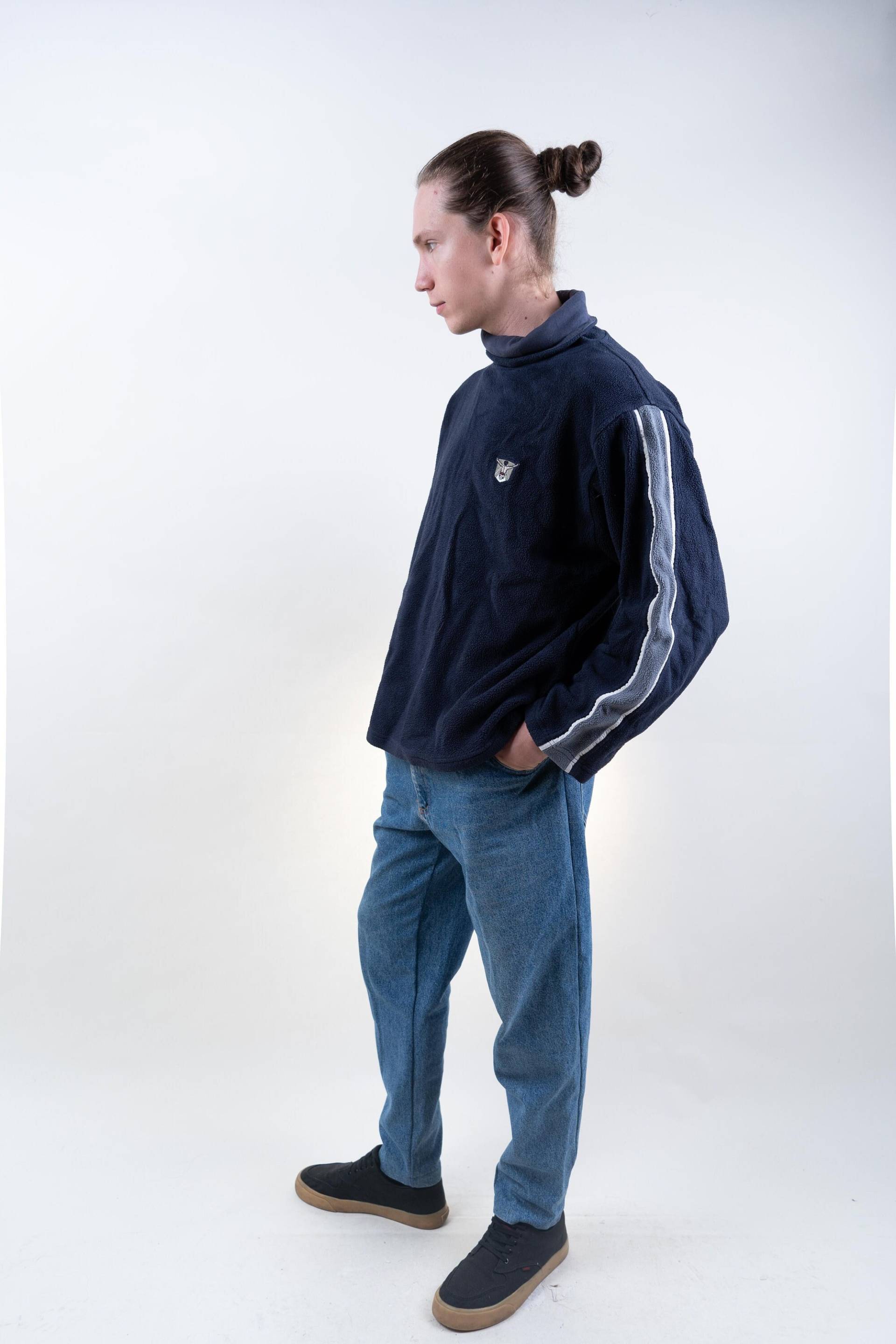 Vintage Chiemsee Fleece Jumper Sweatshirt Blue Size M 80S 90S von nonaClothingVintage