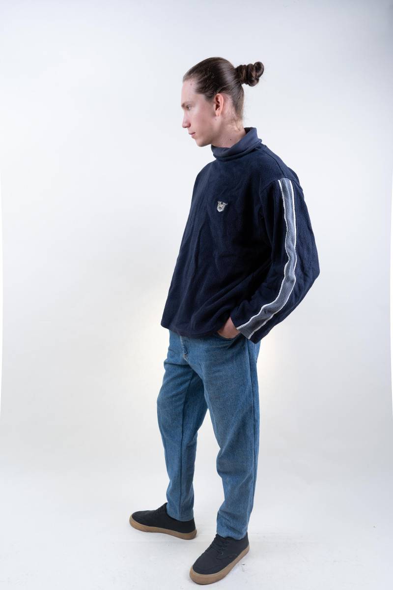 Vintage Chiemsee Fleece Jumper Sweatshirt Blue Size M 80S 90S von nonaClothingVintage