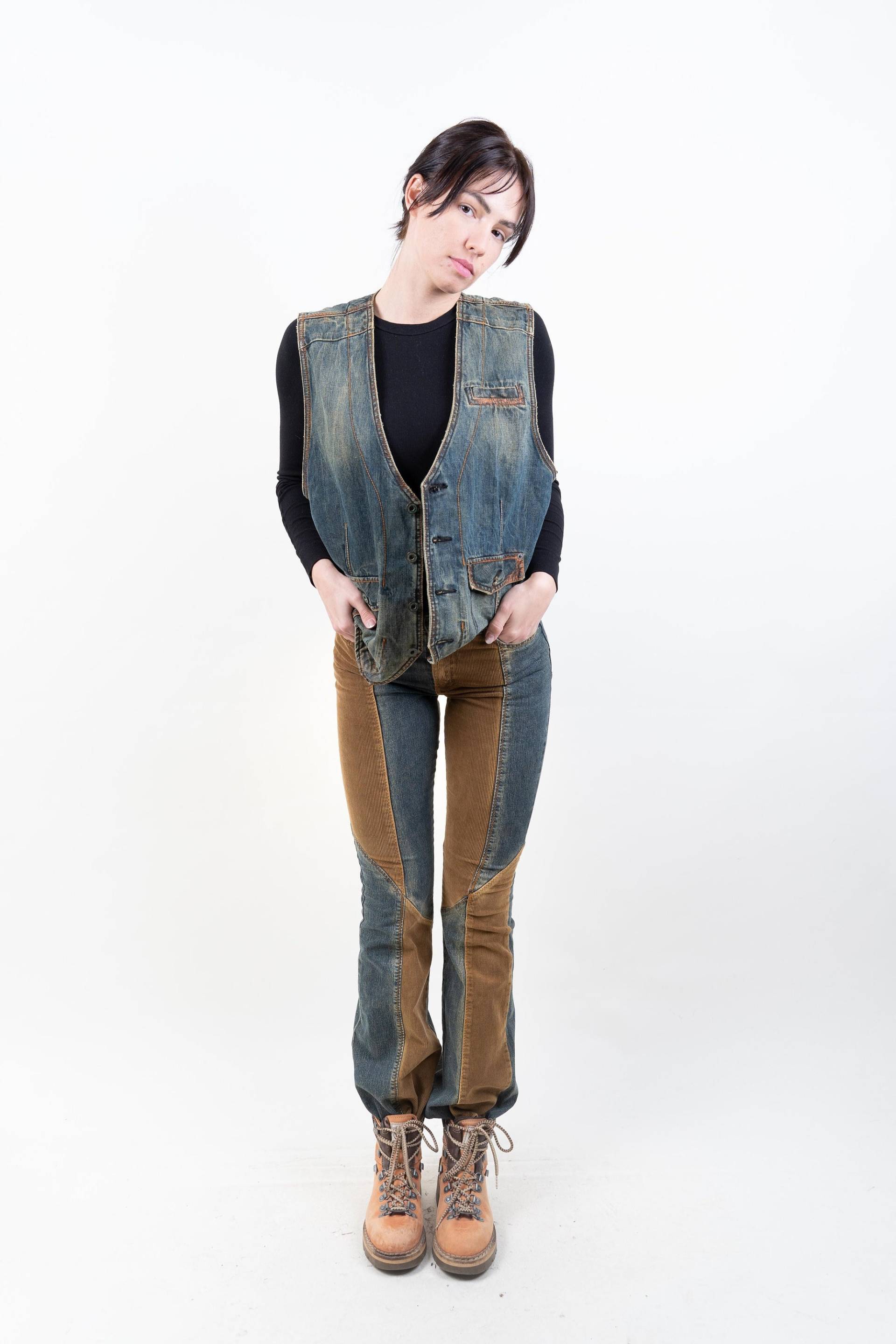 Vintage Denim Vest Mustang Xl 80S 90S von nonaClothingVintage