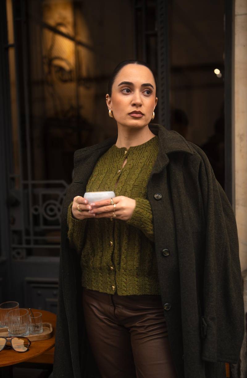 Vintage Green Khaki Wool Loden Coat Oversized 80S 90S Woman Cut Size L von nonaClothingVintage