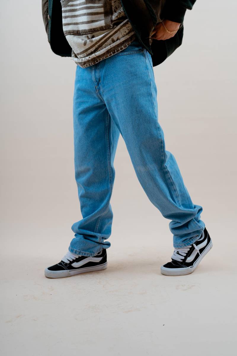 Vintage Jeps Jeans Denim Blue Baggy Pants Casual Wear Gender Neutral Second Hand Size L Loose M 80S von nonaClothingVintage