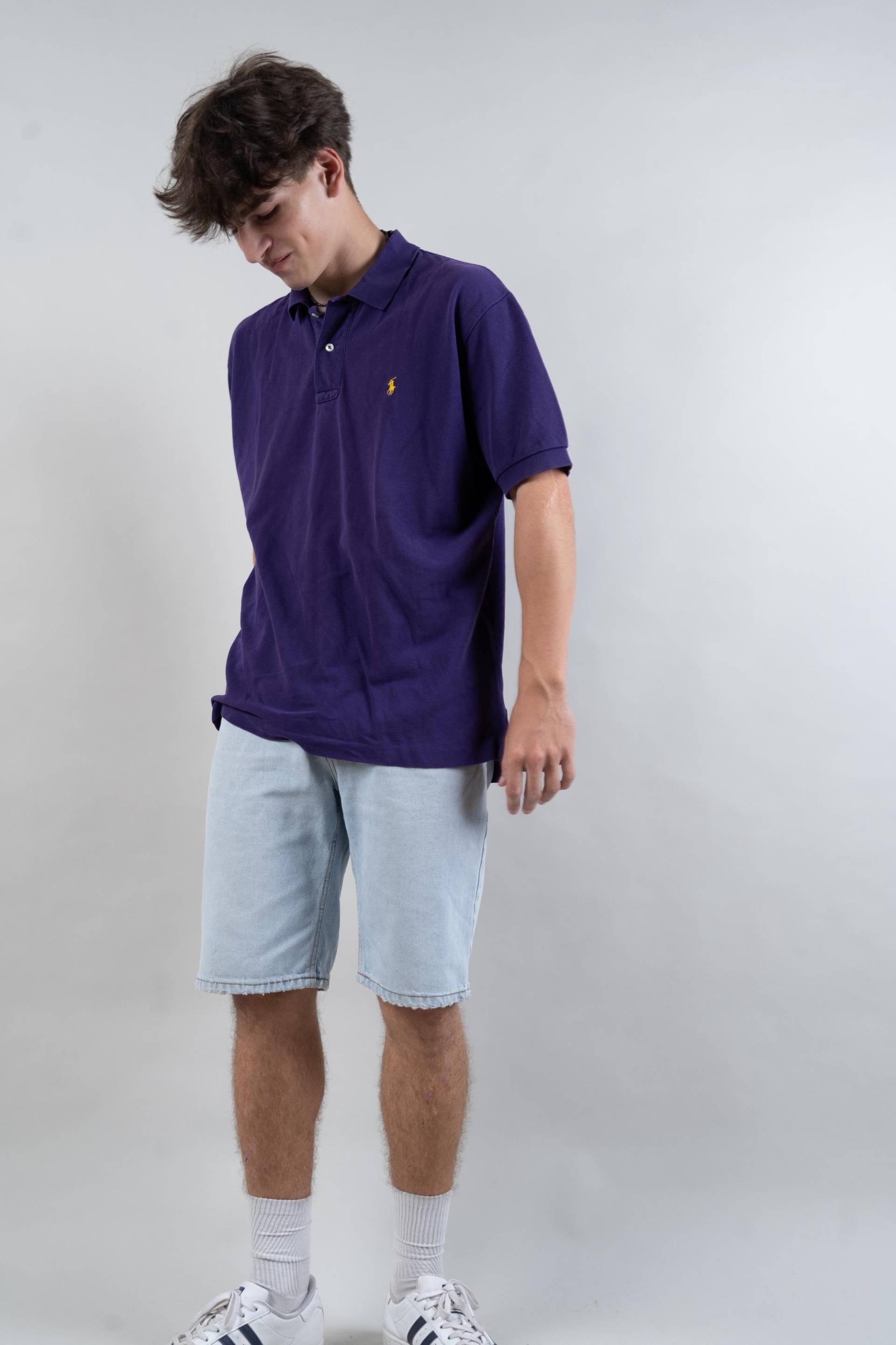 Vintage Polo By Ralph Lauren Polo Jumper Shirt Tshirt Oversized Purple Size L 80S von nonaClothingVintage