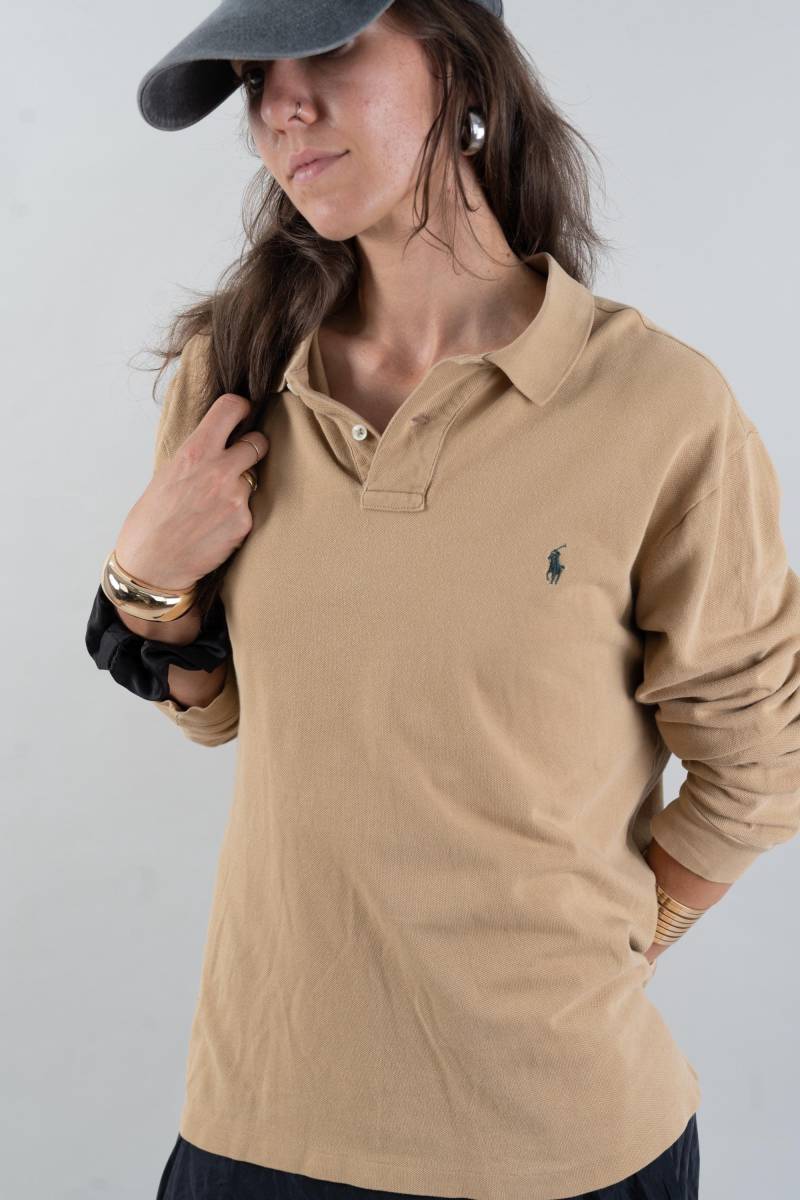 Vintage Polo By Ralph Laurent Sweatshirt Jumper Polo Sweater Size Xl Brown Beige Gender Neutral Cotton von nonaClothingVintage