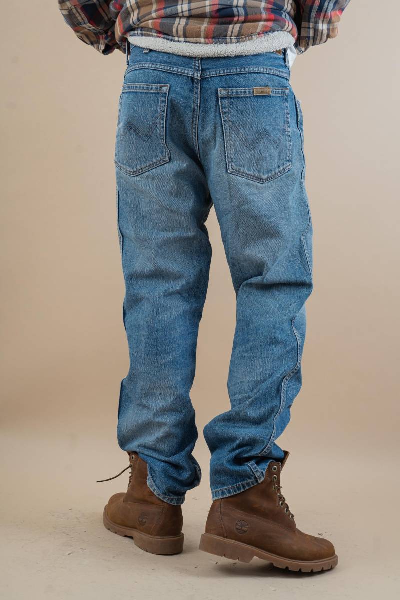 Vintage Wrangler Jeans Denim Blue Baggy Pants Casual Wear Gender Neutral Second Hand Size L Loose M 80S von nonaClothingVintage