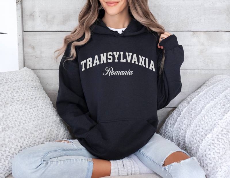 Transylvania Romania Hooded Sweatshirt Transylvania Romania Hooded Sweatshirt von noordinaryapparel