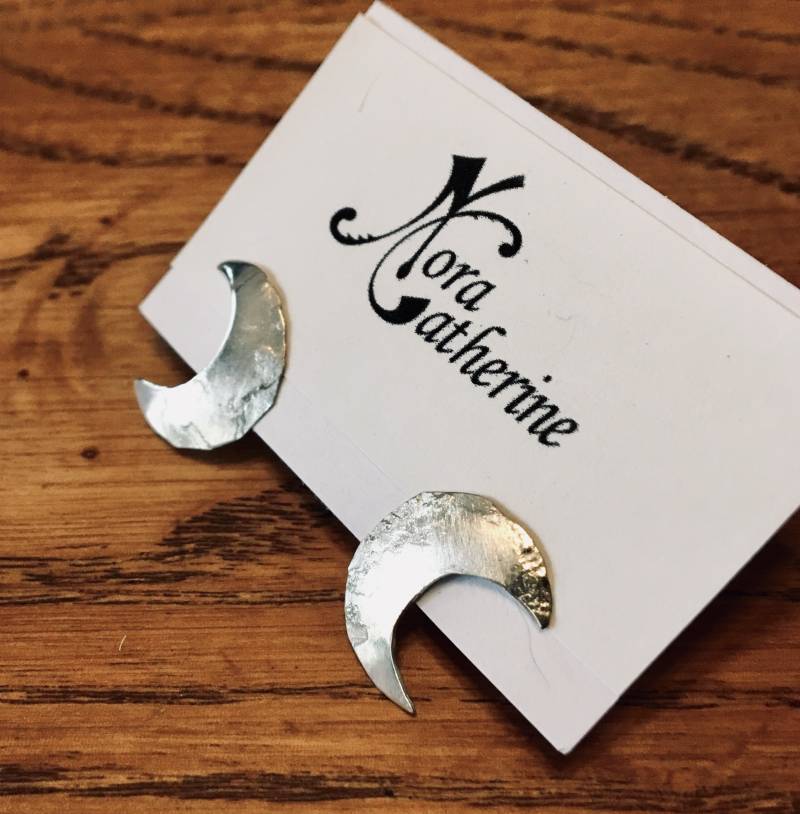 Mondsichel Ohrringe, Ohrstecker, Schmuck, Kleine Mond Silber Geschenk Für Sie Mondsichel Ohrringe, Ohrstecker, Schmuck, Kleine Mond Silber Geschenk Für Sie von noracatherine