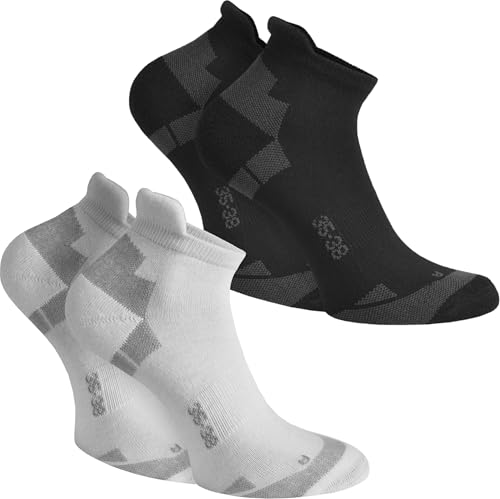 12 Paar Coolmax® Sneaker-Socken – Atmungsaktive Sportsocken mit Polstersohle – Klimaregulierend & Feuchtigkeitstransportierend für Training, Laufen & Alltag Farbe Schwarz Größe 43/46 von normani