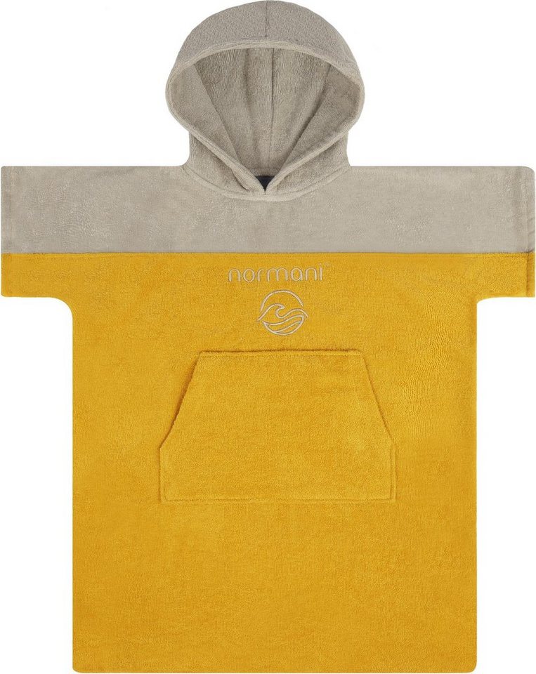 normani Badeponcho Kinder Badeponcho Puwai, Bio-Baumwolle, Kapuze, Schlupf, Badeponcho aus 100 % Bio-Baumwolle von normani