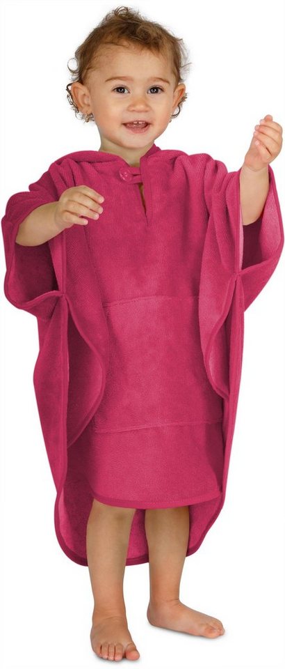 normani Badeponcho Kinder Badeponcho weich (55 cm x 70 cm), Mischfaser, Kapuze, Schlupf, mit Kapuze von normani