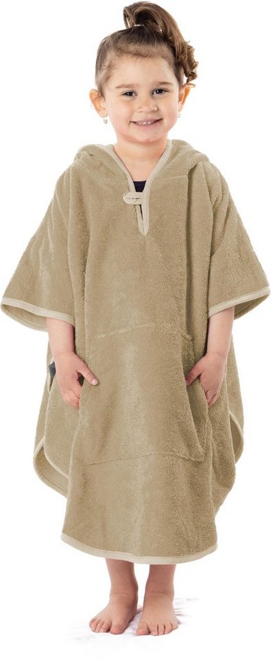 normani Badeponcho Badeponcho für Kinder (70 cm x 75 cm), Mischfaser, Kapuze, Schlupf, mit Kapuze von normani