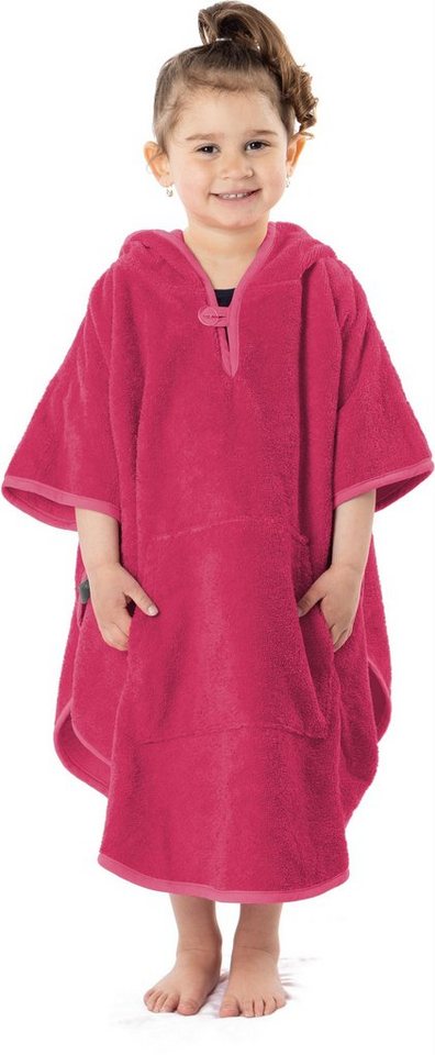 normani Badeponcho Badeponcho für Kinder (70 cm x 75 cm), Mischfaser, Kapuze, Schlupf, mit Kapuze von normani