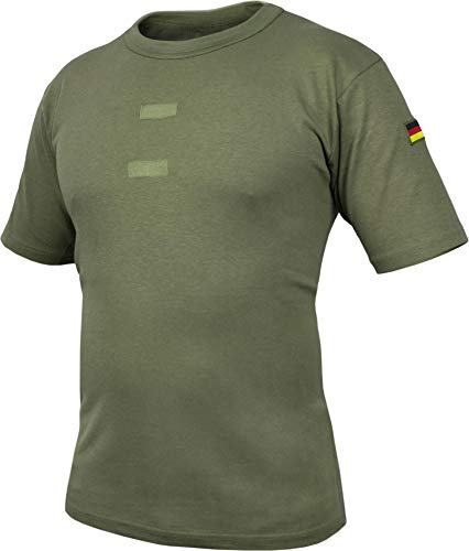 Bundeswehr Tropen T-Shirt mit Deutschlandfahnen und Klettstreifen Farbe Grün Größe 12 = 5XL von normani