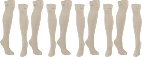 Herren Kniebundstrümpfe aus Baumwolle – Trachtenstrümpfe für Musikverein & Blaskapelle | Auswahl: 1, 2, 3 oder 5 Paar Farbe 5 Paar Naturmelange Größe 47-50 von normani