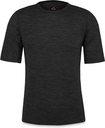 Herren Merino T-Shirt Short Sleeve Kurzarm Oberteil Funktionsoberteil 100% Merinowolle Thermounterwäsche Baselayer Farbe Anthrazit Größe 3XL/58 von normani