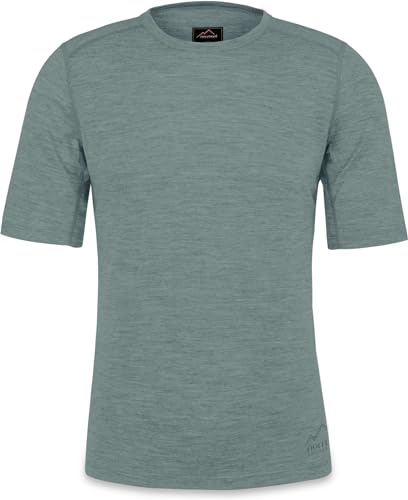 Herren Merino T-Shirt Short Sleeve Kurzarm Oberteil Funktionsoberteil 100% Merinowolle Thermounterwäsche Baselayer Farbe Blau Größe S/48 von normani