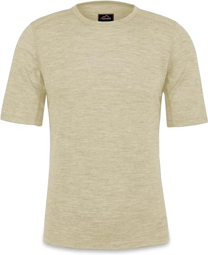 Herren Merino T-Shirt Short Sleeve Kurzarm Oberteil Funktionsoberteil 100% Merinowolle Thermounterwäsche Baselayer Farbe Wollweiß Größe M/50 von normani