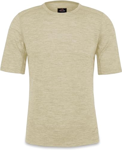 Herren Merino T-Shirt Short Sleeve Kurzarm Oberteil Funktionsoberteil 100% Merinowolle Thermounterwäsche Baselayer Farbe Wollweiß Größe S/48 von normani