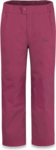 Kinder Thermohose Winterhose wasserdichte Skihose Schneehose Softshellhose Outdoorhose mit Seitentaschen - Wassersäule: 8500 mm - für Junge und Mädchen Farbe Bordeaux Größe 146-152 von normani