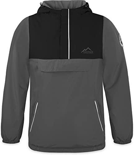 Kinder Winterjacke Windbreaker Regenjacke für Junge und Mädchen - wasserdichter Anorak 7.000 mm Wassersäule mit 3M™ Scotchlite™ Reflektor Streifen Farbe Anthrazit Größe 122-128 von normani