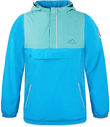 Kinder Winterjacke Windbreaker Regenjacke für Junge und Mädchen - wasserdichter Anorak 7.000 mm Wassersäule mit 3M™ Scotchlite™ Reflektor Streifen Farbe Türkis Größe 122-128 von normani