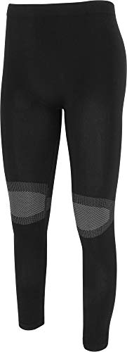 Thermo Funktionsunterhose für Damen - Atmungsaktiv, Performance Outdoor, Sport, Fitness Leggins Farbe Schwarz/Grau Größe S/M von normani