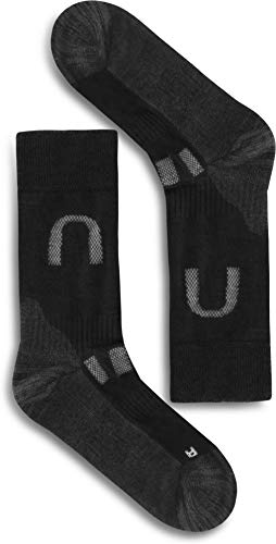 normani 1 Paar Merino Socken für Damen und Herren - Merinosocken - Wollsocken - Wandersocken - Outdoor - Hiking - Sportsocken Farbe Schwarz Größe 39/42 von normani