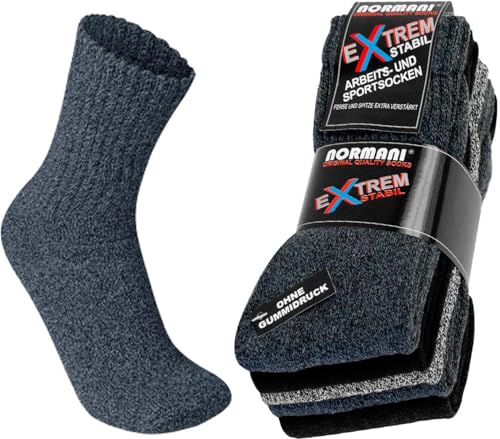normani 10 Paar Stabile Arbeitssocken Socken - Ferse und Spitze EXTRA verstärkt - ohne Gummidruck Farbe Farbig-gemischt Größe 35/38 von normani
