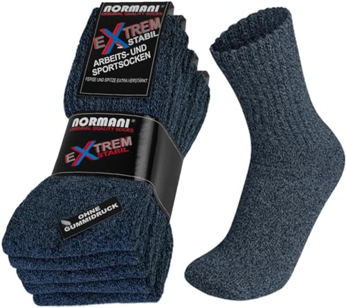 normani 10 Paar TOP Stabile Herren Arbeitssocken mit 92% Baumwolle Fersen und Spitzen verstärkt Farbe Blau Größe 43/46 von normani