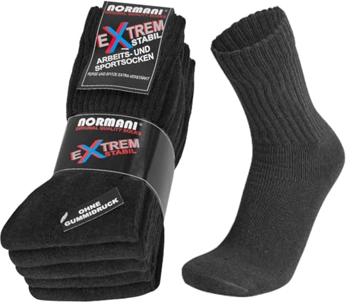 normani 10 Paar TOP Stabile Herren Arbeitssocken mit 92% Baumwolle Fersen und Spitzen verstärkt Farbe Anthrazit Größe 43/46 von normani