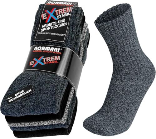 normani 10 Paar TOP Stabile Herren Arbeitssocken mit 92% Baumwolle Fersen und Spitzen verstärkt Farbe Farbig-Gemischt Größe 43/46 von normani