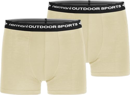 normani 1er Pack 2er Pack 3er Pack Herren Merinounterhose mit MULTIRABATT Merino-Boxershorts Funktionsunterhose - 100% MERINOWOOL Farbe 2er Pack Wollweiß Größe L von normani