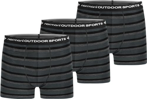 normani 1er Pack 2er Pack 3er Pack Herren Merinounterhose mit MULTIRABATT Merino-Boxershorts Funktionsunterhose - 100% MERINOWOOL Farbe 3er Pack Anthrazit/Schwarz/Grau Größe M von normani