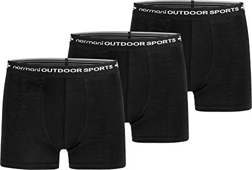 normani 1er Pack 2er Pack 3er Pack Herren Merinounterhose mit MULTIRABATT Merino-Boxershorts Funktionsunterhose - 100% MERINOWOOL Farbe 3er Pack Größe XL von normani