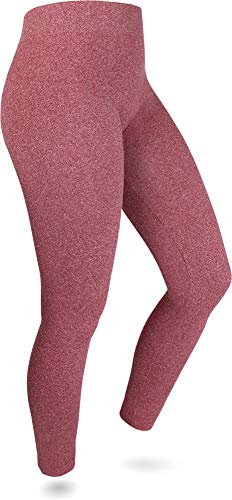 normani 2 x Sehr warme Damen Thermo Leggings/innen Fleece mit Elasthan Farbe Rot-meliert Größe 40-42 von normani