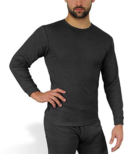 normani 3er Pack Thermohemd Herren-Thermounterwäsche - Thermo-Unterhemd auch in Übergrößen (XS - 4XL) Farbe Dunkelgrau Größe 6=S von normani