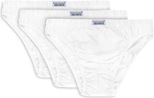normani 3er Pack klassisch geschnittene Herren Slips Mens aus 100% Baumwolle - Underwear - Unterwäsche - Unterhosen für Männer Farbe Weiß Größe M von normani