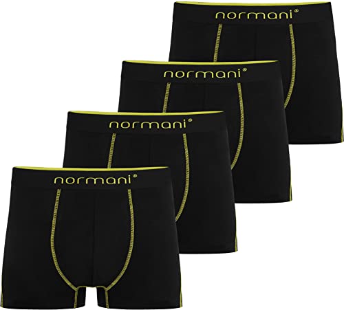 normani 4 x Boxershorts aus Baumwolle für Männer - Herren Retroshorts Unterwäsche in S - 4XL Farbe Gelb Größe 3XL von normani