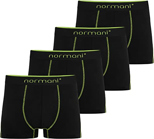 normani 4 x Bunte Boxershorts aus Baumwolle für Männer - Farbige Herren Retroshorts Unterwäsche in S - 4XL Farbe Grün Größe L von normani