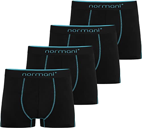 normani 4 x Boxershorts aus Baumwolle für Männer - Herren Retroshorts Unterwäsche in S - 4XL Farbe Türkis Größe L von normani