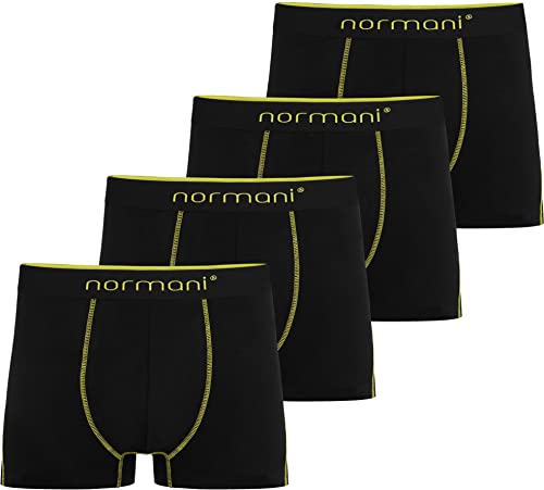 normani 4 x Bunte Boxershorts aus Baumwolle für Männer - Farbige Herren Retroshorts Unterwäsche in S - 4XL Farbe Gelb Größe M von normani