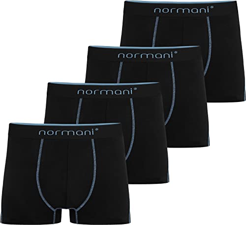 normani 4 x Bunte Boxershorts aus Baumwolle für Männer - Farbige Herren Retroshorts Unterwäsche in S - 4XL Farbe Hellblau Größe M von normani