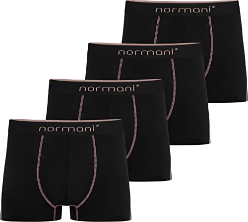 normani 4 x Bunte Boxershorts aus Baumwolle für Männer - Farbige Herren Retroshorts Unterwäsche in S - 4XL Farbe Lachs Größe L von normani