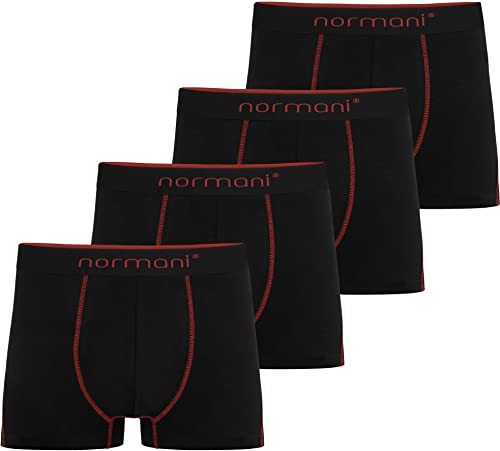 normani 4 x Bunte Boxershorts aus Baumwolle für Männer - Farbige Herren Retroshorts Unterwäsche in S - 4XL Farbe Rot Größe XXL von normani