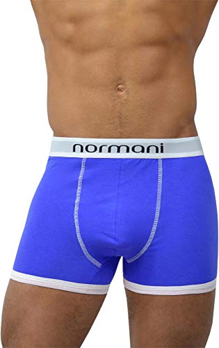 normani 4 x Herren Boxershorts Bequeme Unterhosen für Männer - Retroshorts mit hohem Baumwollanteil und bunten Motiven Farbe Retro Blau Größe M von normani