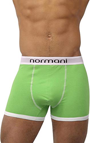 normani 4 x Herren Boxershorts Bequeme Unterhosen für Männer - Retroshorts mit hohem Baumwollanteil und bunten Motiven Farbe Retro Grün Größe L von normani