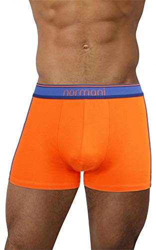 normani 4 x Herren Retroshorts mit hohem Baumwollanteil und verschiedenen Motiven Farbe Sporty Orange Größe L von normani